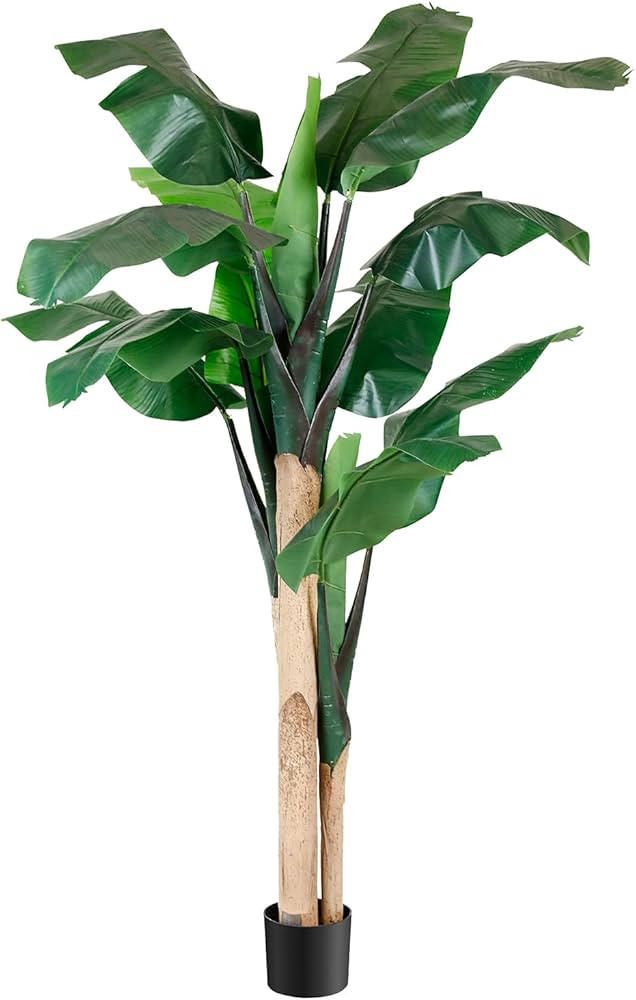 Worth Garden 6ft Artificial Banana Tree 70inch.Fake Plant Tropical Palm Tree for Indoor Outdoor, ... | Amazon (US)