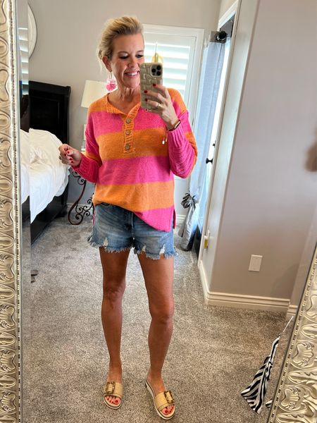 🚨 BEST SELLing Spring/SUMMER  Sweater BACK in STOCK

Grab it while you can 

Affordable, lightweight and easy to wear all season. Fits tts perfect colors 

I have paired with the risen shorts (these sell out fast as well)  affordable and fit true to size I am in 27

Sam Edelman raffia sandal 

Pink drop flower earring by accessories concierge 

#LTKFindsUnder100 #LTKStyleTip #LTKTravel