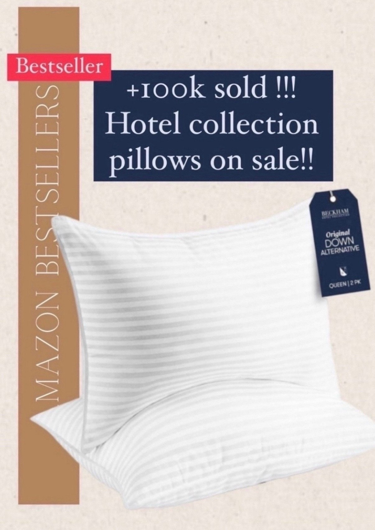 This hotel collection pillow has been a most loved bestseller and if you are in the market for new pillows then you should take a look.  There is a deal on it right now