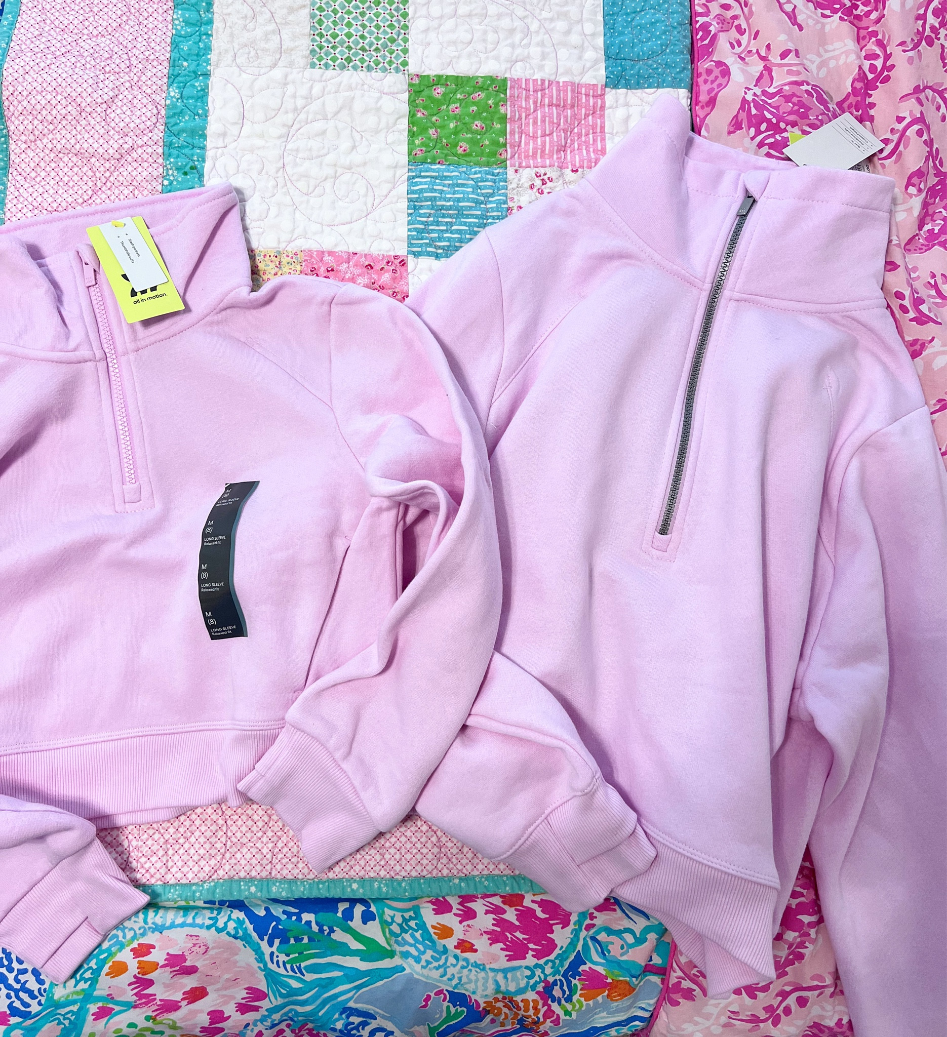 the cutest matching quarter zip sweatshirts in girls and women's sizes! 30% off at Target until 1/18 along with all their activewear- I linked some of my other favorite leggings and sports bra/tank top. We got the pink color and it's the prettiest light pink perfect for Valentine's Day! 

#LTKSaleAlert #LTKKids #LTKActive