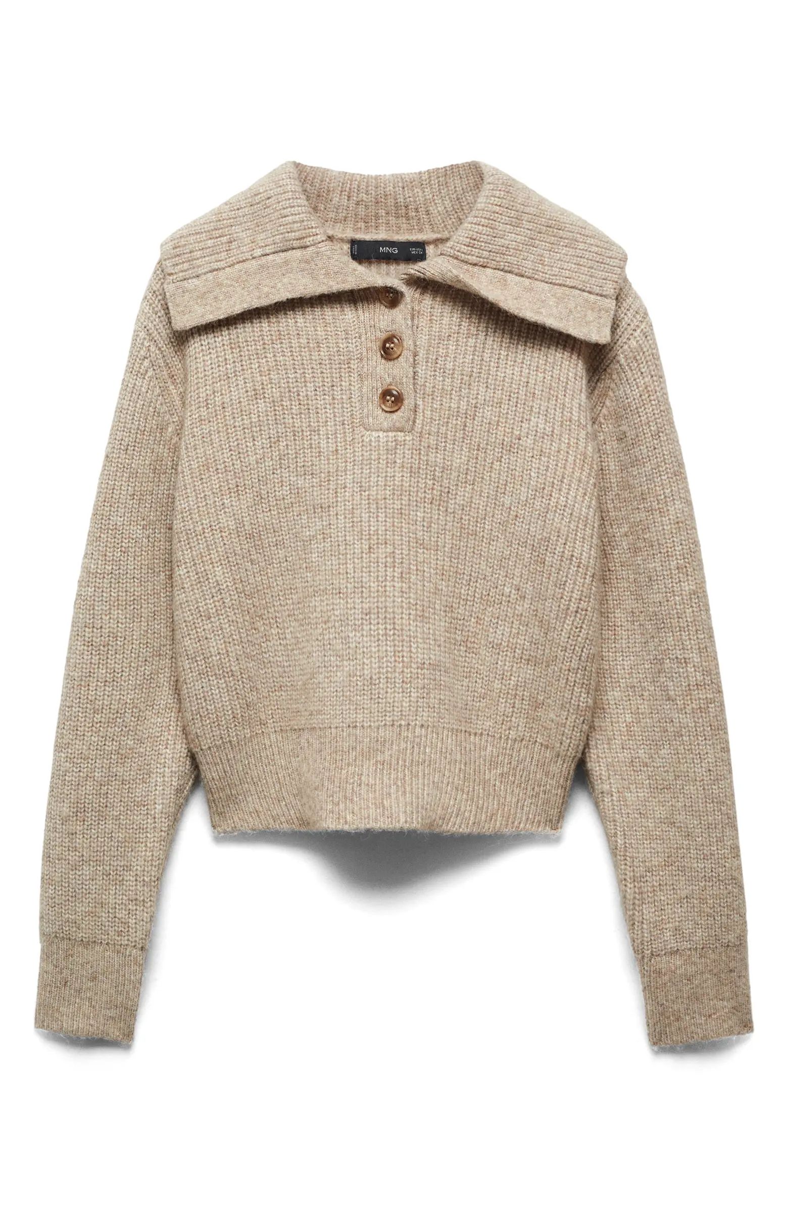 MANGO Wide Collar Sweater | Nordstrom | Nordstrom