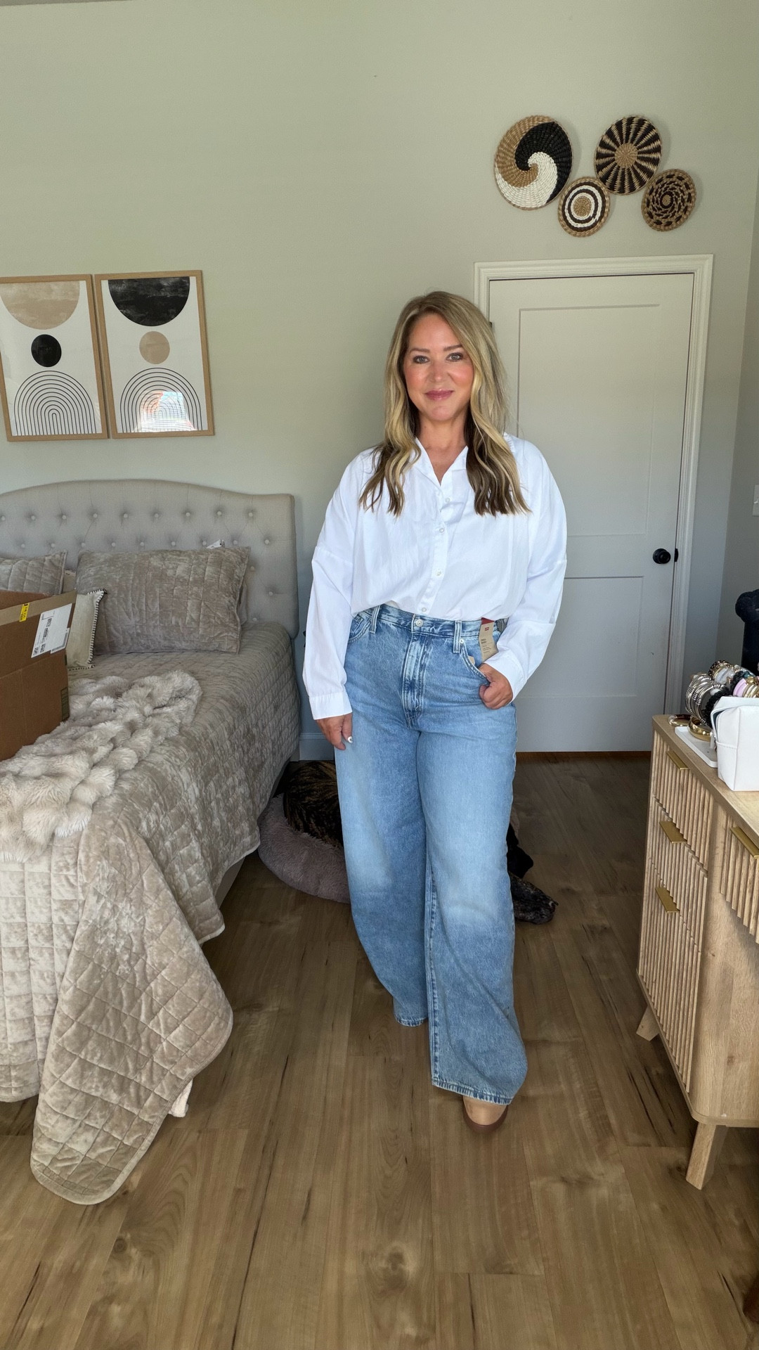 Jeans size 32
Everything else size large 

#LTKOver40 #LTKMidsize #LTKPetite