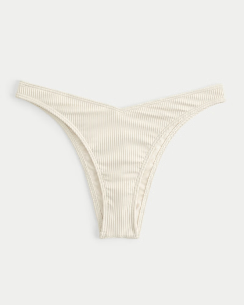 Ribbed High-Leg Cheekiest Bikini Bottom | Hollister (US)