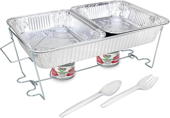 Sterno Buffet Kit Disposable Chafing Dish Buffet Set - Chafing Dishes for Buffet & Catering Food ... | Amazon (US)