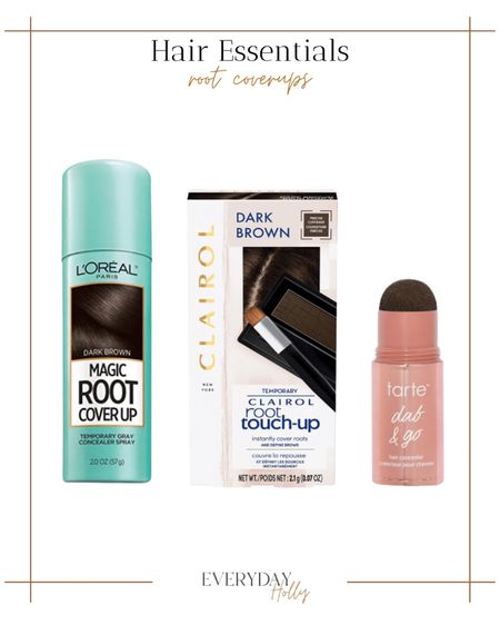 Root touch ups you NEED to hide the gray hairs! These are my absolute favorites that I use all the time!! Get all the links & details at: www.everydayholly.com

Hair tools  hair essentials  haircare  beauty  amazon  T3  healthy hair  styling treatments  hair styles  root coverups  Tarte  hair must haves  

#LTKbeauty #LTKunder50