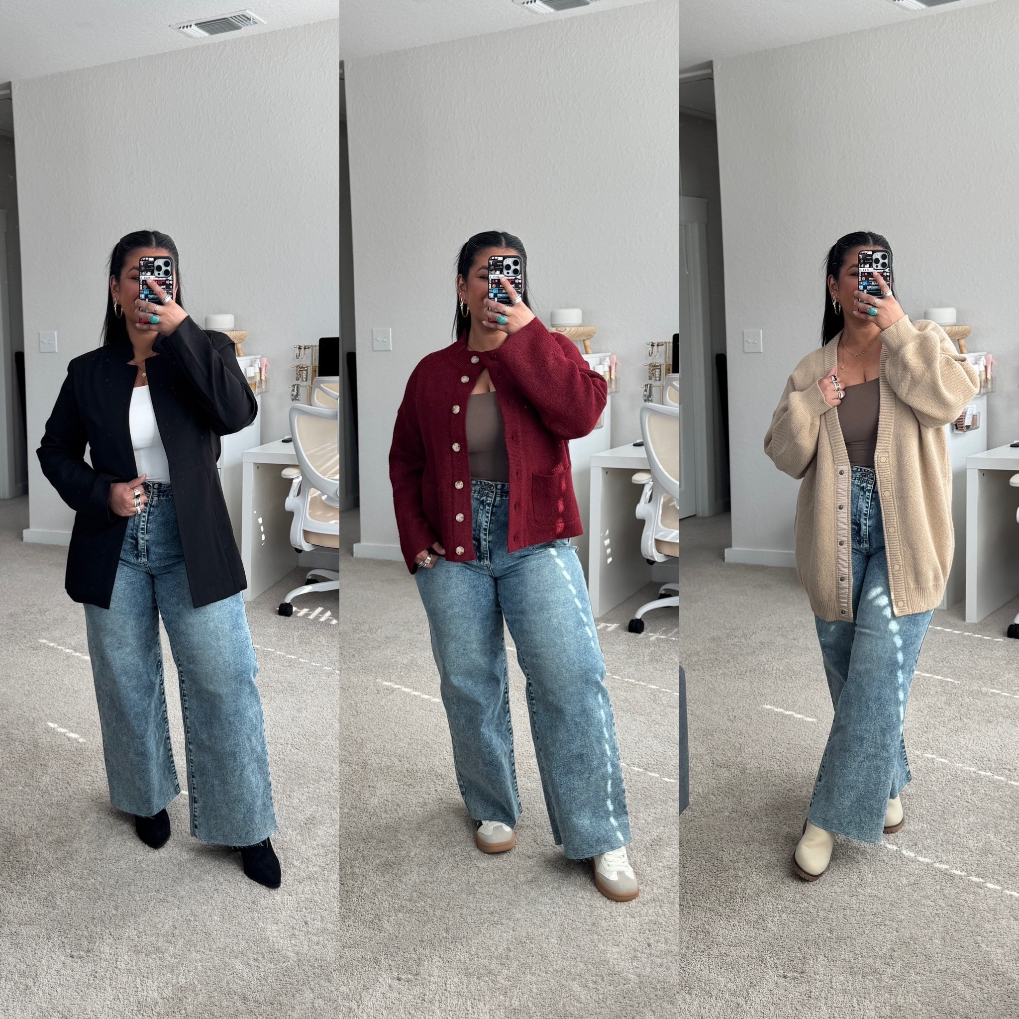 Amazon fall closet staples! Wearing a large in everything, all true to size. Jeans are a size 12, also true to size. All shoes fit true to size. 

#LTKFindsUnder50 #LTKPetite #LTKMidsize