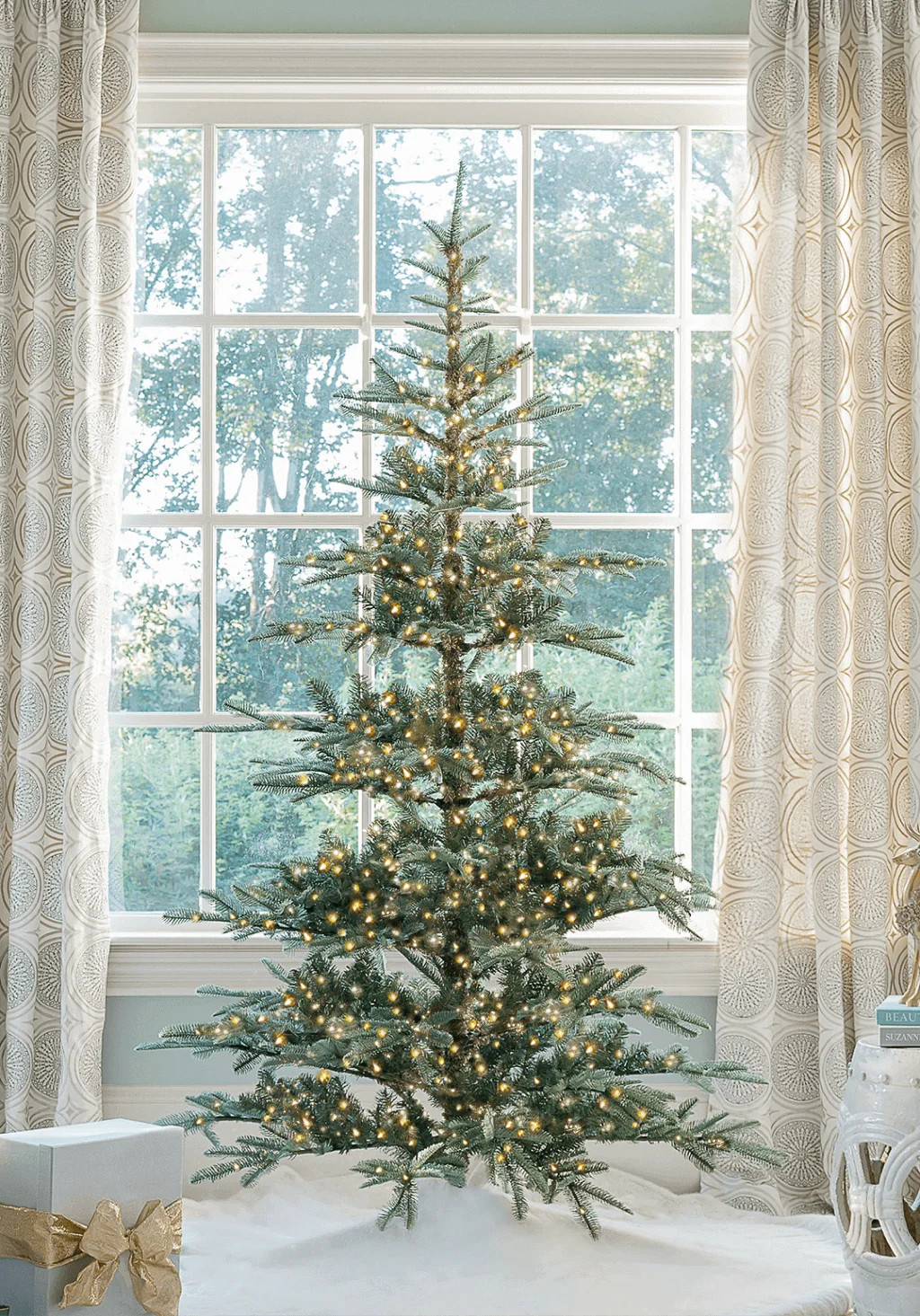 7' King Noble Fir™ Artificial Christmas Tree with 2000 Lux LED Lights | King of Christmas