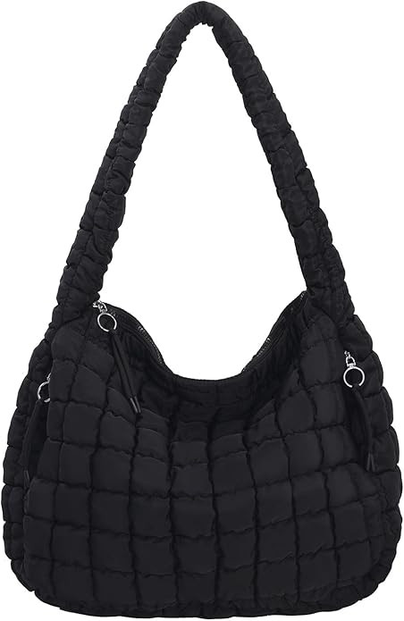 Puffer Tote Bag for Women Large Quilted Carryall Bag Soft Puffy Crossbody Lightweight Shoulder Ha... | Amazon (US)