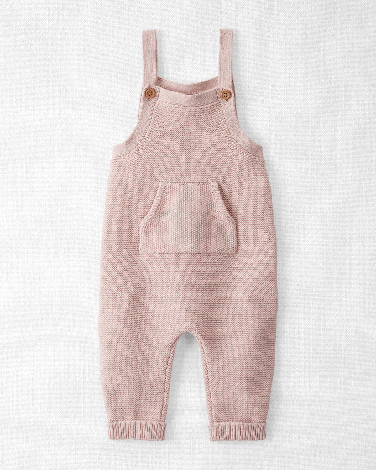 Baby Organic Cotton Sweater Knit Overalls in Perfect Pink
 - Little Planet | Carter's | Carter's Inc