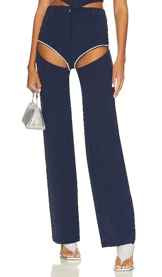 Elizabeth Cut Out Pants in Navy | Revolve Clothing (Global)