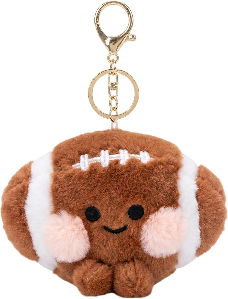 Soft Sports Keychain Plush Football Soccer Baseball Golf Tennis Bag Charm Fuzzy Cute Valentines B... | Amazon (US)
