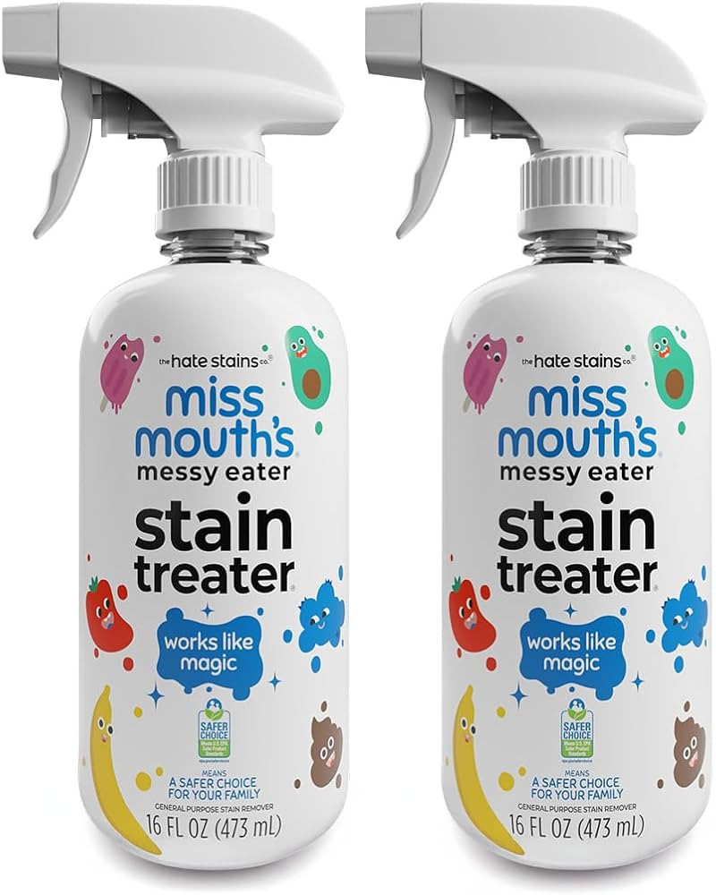 Miss Mouth’s Messy Eater Stain Treater Spray - Stain Remover - Newborn & Baby Essentials - 2-Pa... | Amazon (US)