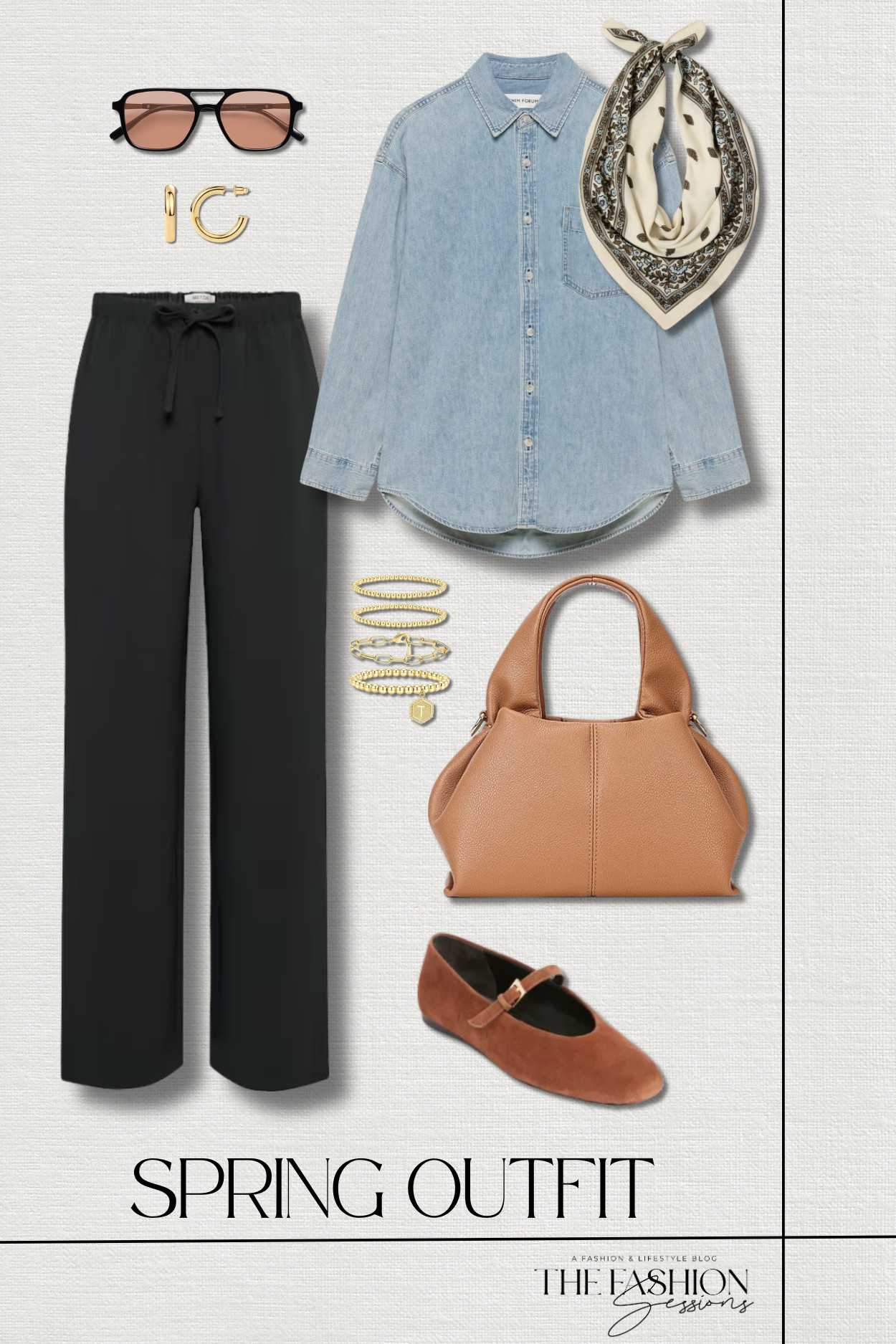 Amazing how just one little accessory can change the vibe of an entire look!
Aritzia lodge pant crepette | Aritzia denim forum the '80s comfy denim shirt | Evereve dutton paisley bandana | dumpling clutch purse | suede mary jane flats | gold bracelet stack | gold hoop earrings | oversized avaitor sunglasses | spring outfit | mom outfit | brunch outfit | shopping outfit | casual outfit | elevated casual
 

 #LTKootd #LTKOver40