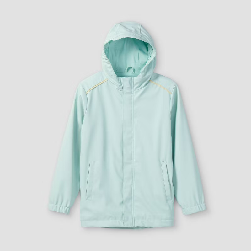 Kids' Solid Rain Jacket - Cat & Jack™ Green | Target