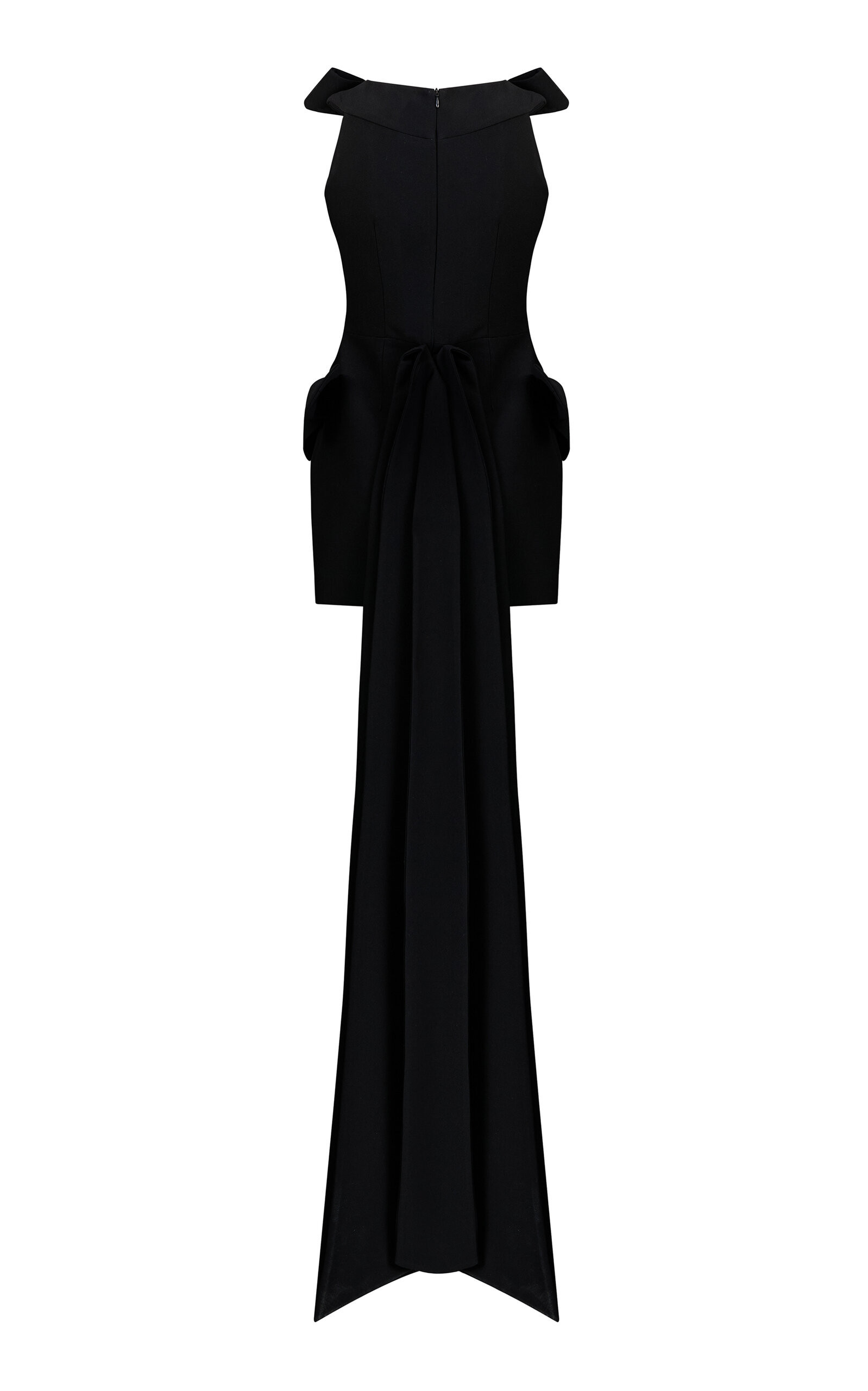 The New Arrivals Ilkyaz Ozel - Daphne Train-Detailed Mini Dress - Black - FR 34 - Moda Operandi | Moda Operandi (Global)