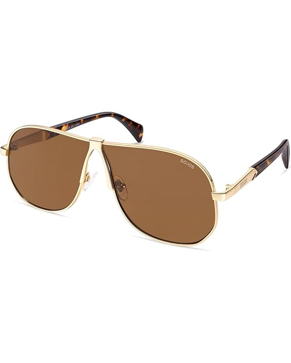 SOJOS Retro 70s Aviator Sunglasses for Women Men Trendy 2026 Oversized UV400 Metal Pilot Shades S... | Amazon (US)