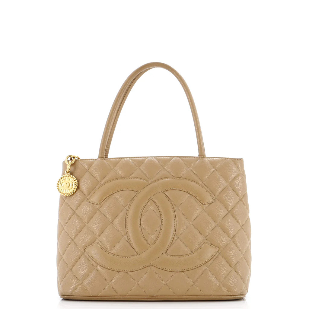Medallion Tote Quilted Caviar | Rebag