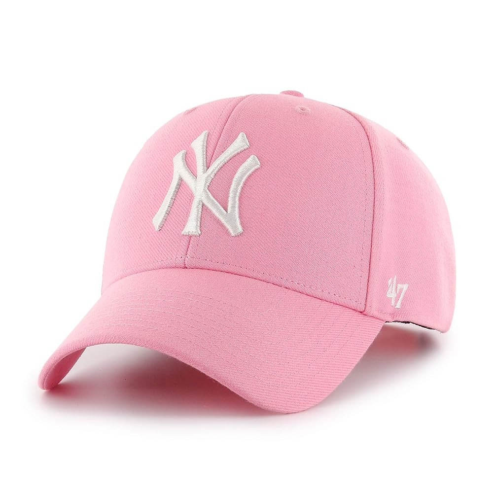 47 Brand NY Yankees MVP Cap B-MVPSP17WBP-RS, Womens, Pink/White, | Amazon (US)