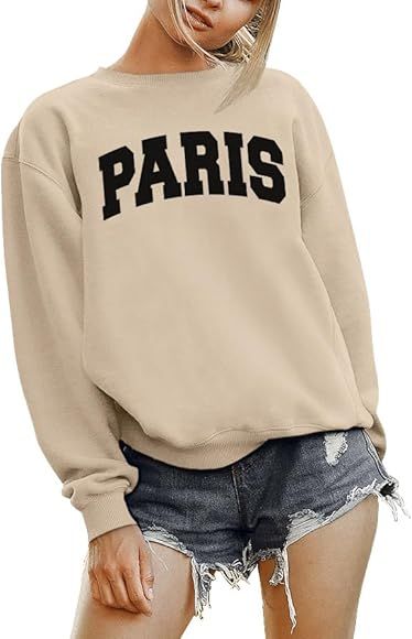 Paris College Style Sweatshirt Unisex | Amazon (US)