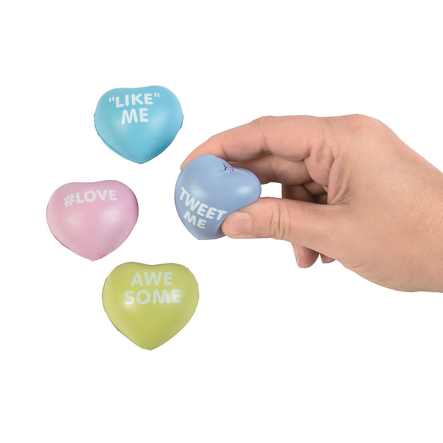 Fun Express - Mini Conversation Heart Stress Toys for Valentine's Day - Toys - Balls - Relaxables... | Amazon (US)