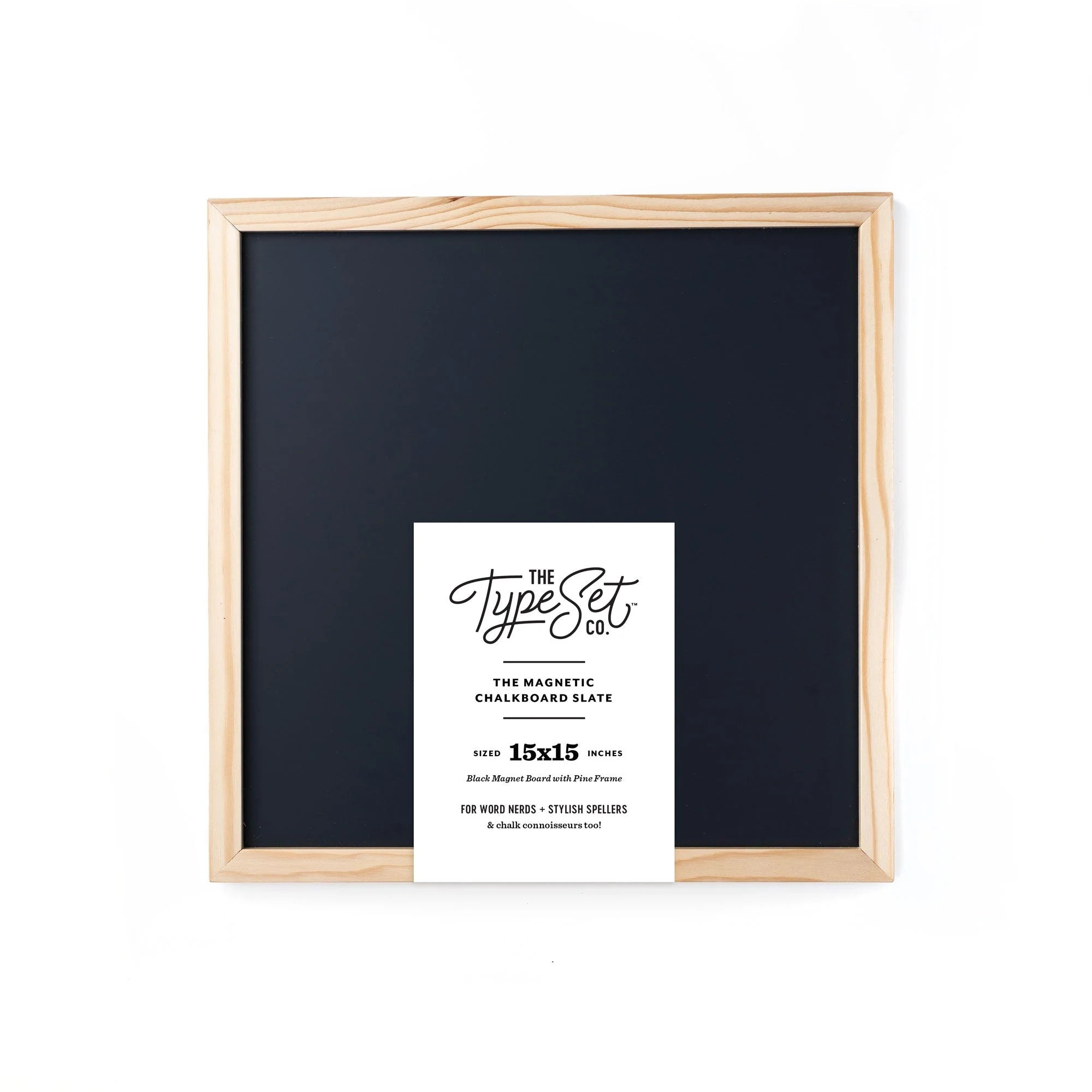 15x15 Black Magnetic Chalkboard | The Type Set Co.