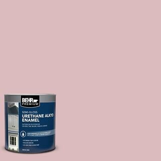 BEHR PREMIUM 1 qt. #S130-2 Shy Smile Semi-Gloss Enamel Urethane Alkyd Interior/Exterior Paint 390... | The Home Depot