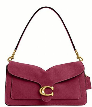 COACH Suede Tabby 36 Shoulder Bag - Dark Fuchsia | Dillard's
