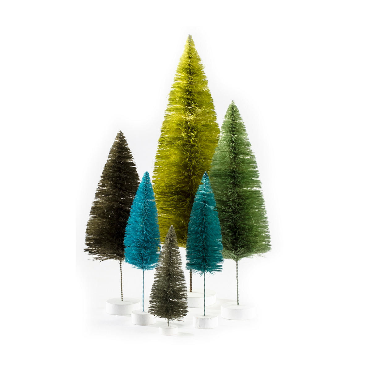 Green Rainbow Trees/Set Of 6 | Annie Selke