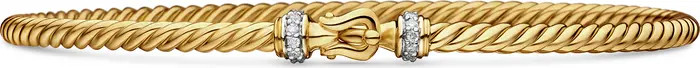 Buckle Classic 18K Yellow Gold & Diamond Cable Bracelet, 2.6mm | Nordstrom