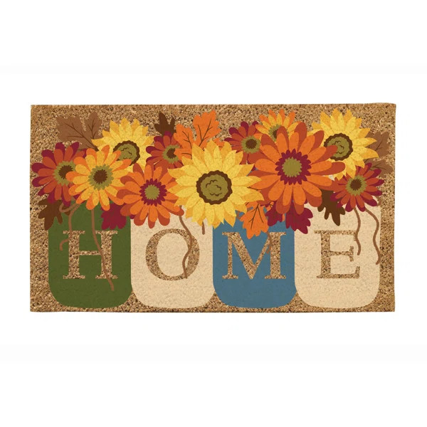Kyla Non-Slip Floral Outdoor Doormat | Wayfair North America