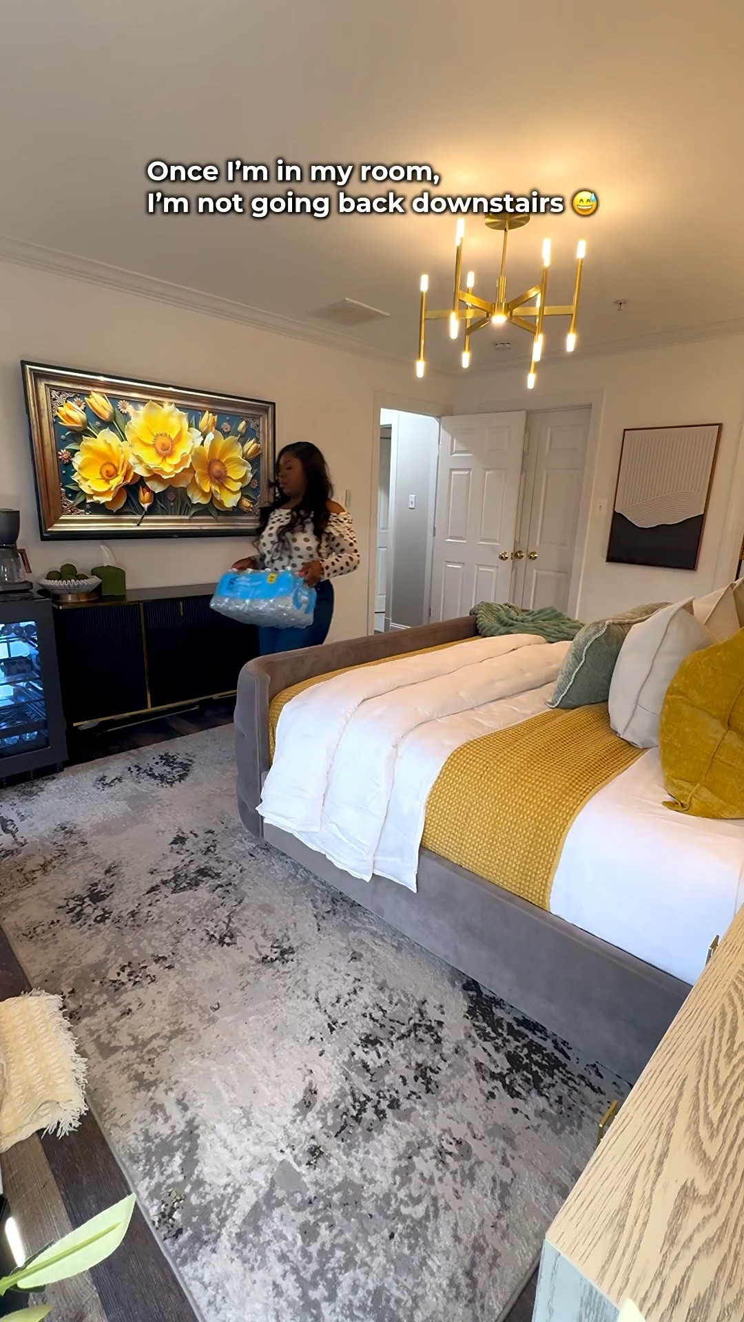 This is for the homebodies who don’t like leaving the bedroom once they finally get cozy 😂 because once I’m in for the night, I’m IN 😅

I keep a little drink/skincare fridge in here and It’s just so convenient. Tell me I’m not the only one who loves being this comfortable 😭 

Would you add a beverage center to your bedroom?

#LTKmomlife #LTKHome #LTKSaleAlert