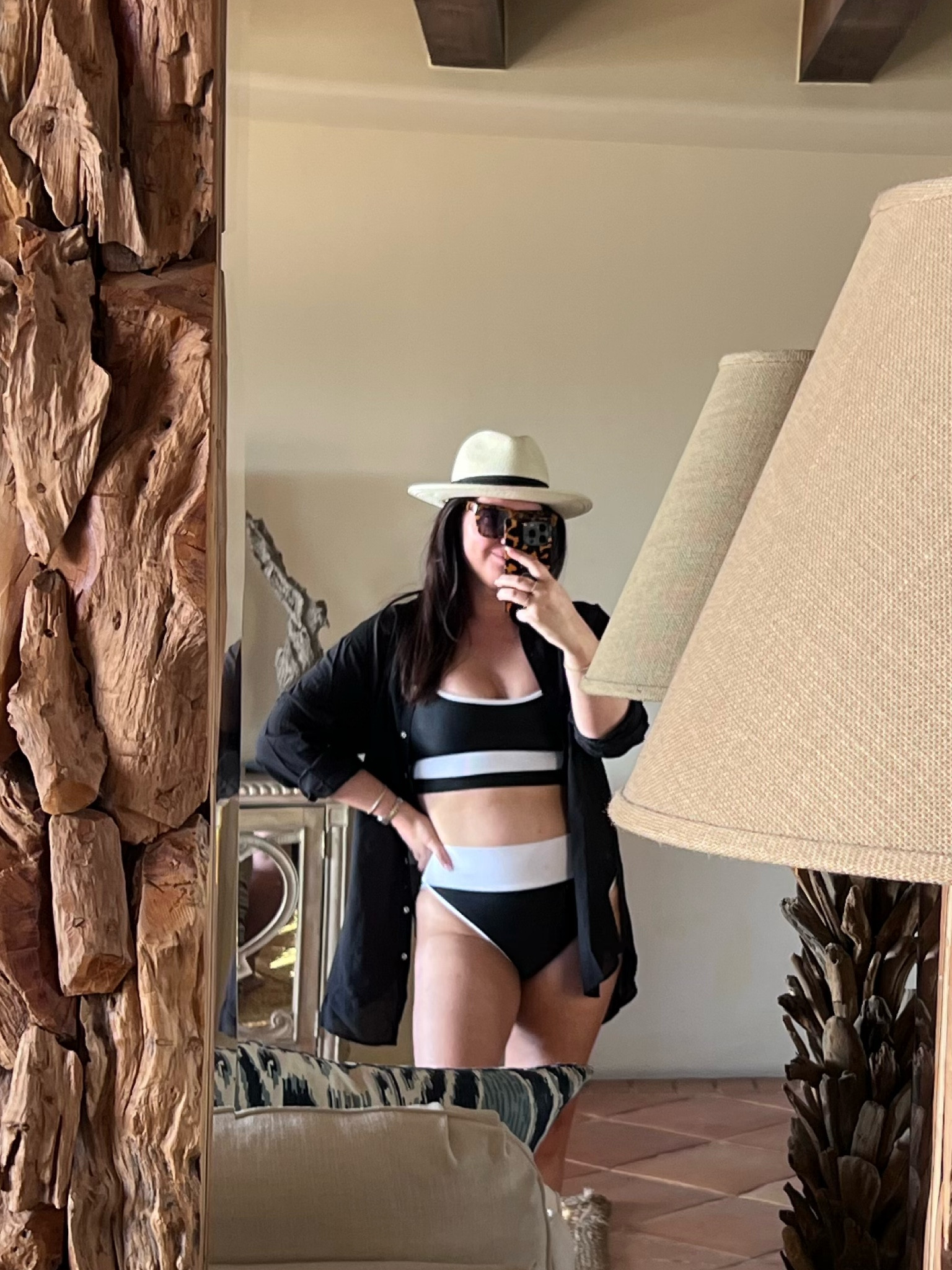 Top in a medium (probably need a large)

Bottom in a large!

Super super comfy fit. The top has adjustable straps and fits like a shelf bra. No cups to fuss with. 

#LTKSeasonal #LTKswim #LTKtravel