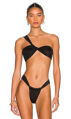 Good American Bali Bikini Top in Black from Revolve.com | Revolve Clothing (Global)