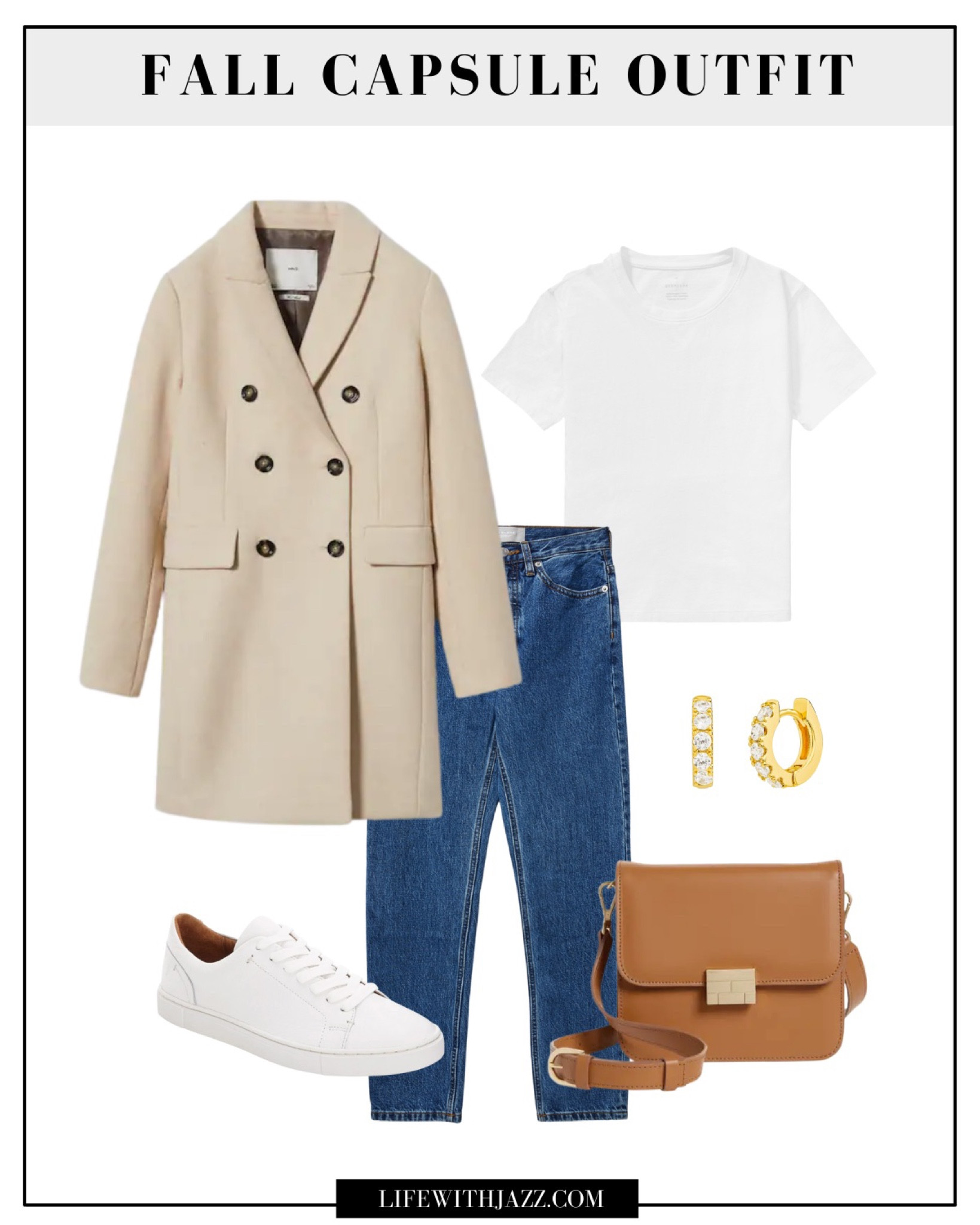 Fall capsule outfit 

Wool coat on sale / white tee / blue jeans / white sneakers 

#LTKsalealert #LTKunder100 #LTKSeasonal