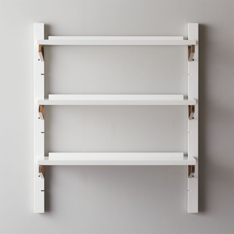 White High-Gloss Single Modular Wall Shelf 39.5" | CB2 | CB2