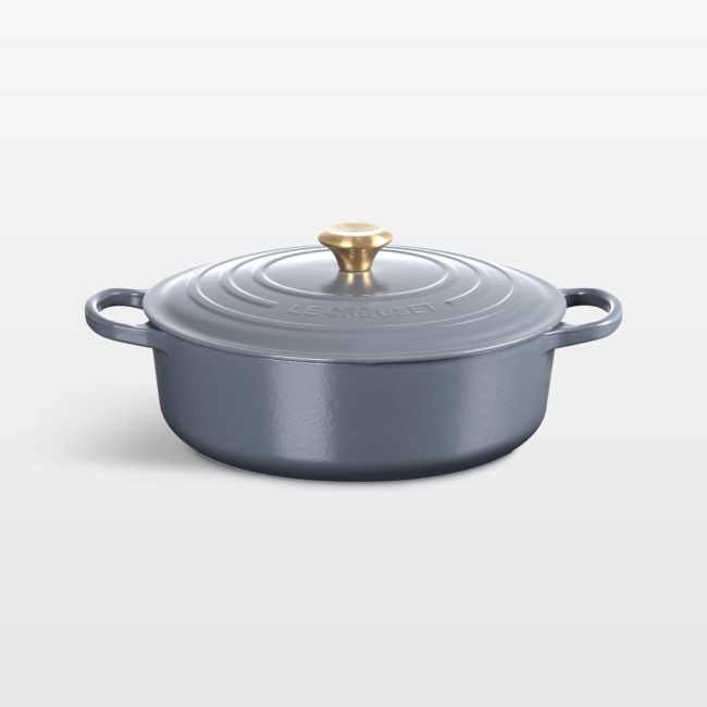 Le Creuset ® Graphite 6.75-Qt. Round Wide Dutch Oven | Crate & Barrel