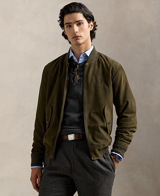 Polo Ralph Lauren Men's Suede Bomber Jacket - Macy's | Macy's