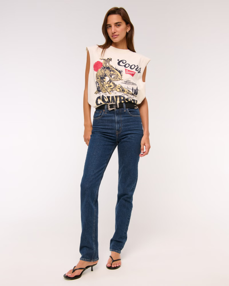 Women's Ultra High Rise 90s Straight Jean | Women's Bottoms | Abercrombie.com | Abercrombie & Fitch (US)