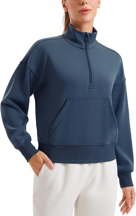 CRZ YOGA SoftAura Half Zip Sweatshirts | Amazon (US)