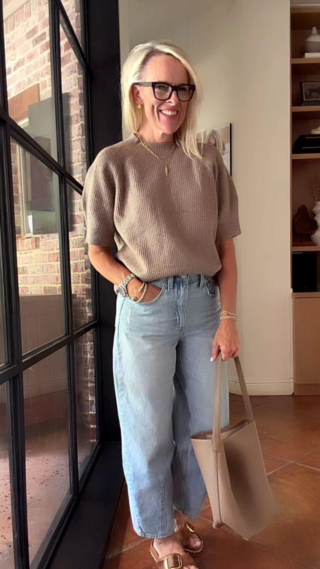 I loved this sweater in another color, so of course I had to grab this one too. It’s incredibly soft, has the prettiest ribbed texture and sleeve detail, and the relaxed fit makes it so easy to style with jeans, trousers, or skirts. One of those classic pieces that gives you so many outfit options.

A quick note on the shoes: the exact sandals I’m wearing are currently out of stock, so I’ve linked a similar option. Loafers would also be a great choice with this outfit if you want a more polished look.


💡 LTK MADE EASY
❤️ Heart = Support my posts!
🔖 Save = Get sale & restock alerts
📋 Lists = Keep favorites organized
📲 Share = Send lists and products to a friend. Hello, Christmas List!
💬 Comment = Ask me anything about what I’m wearing.:-)

#LTKootd #LTKOver40 #LTKTravel