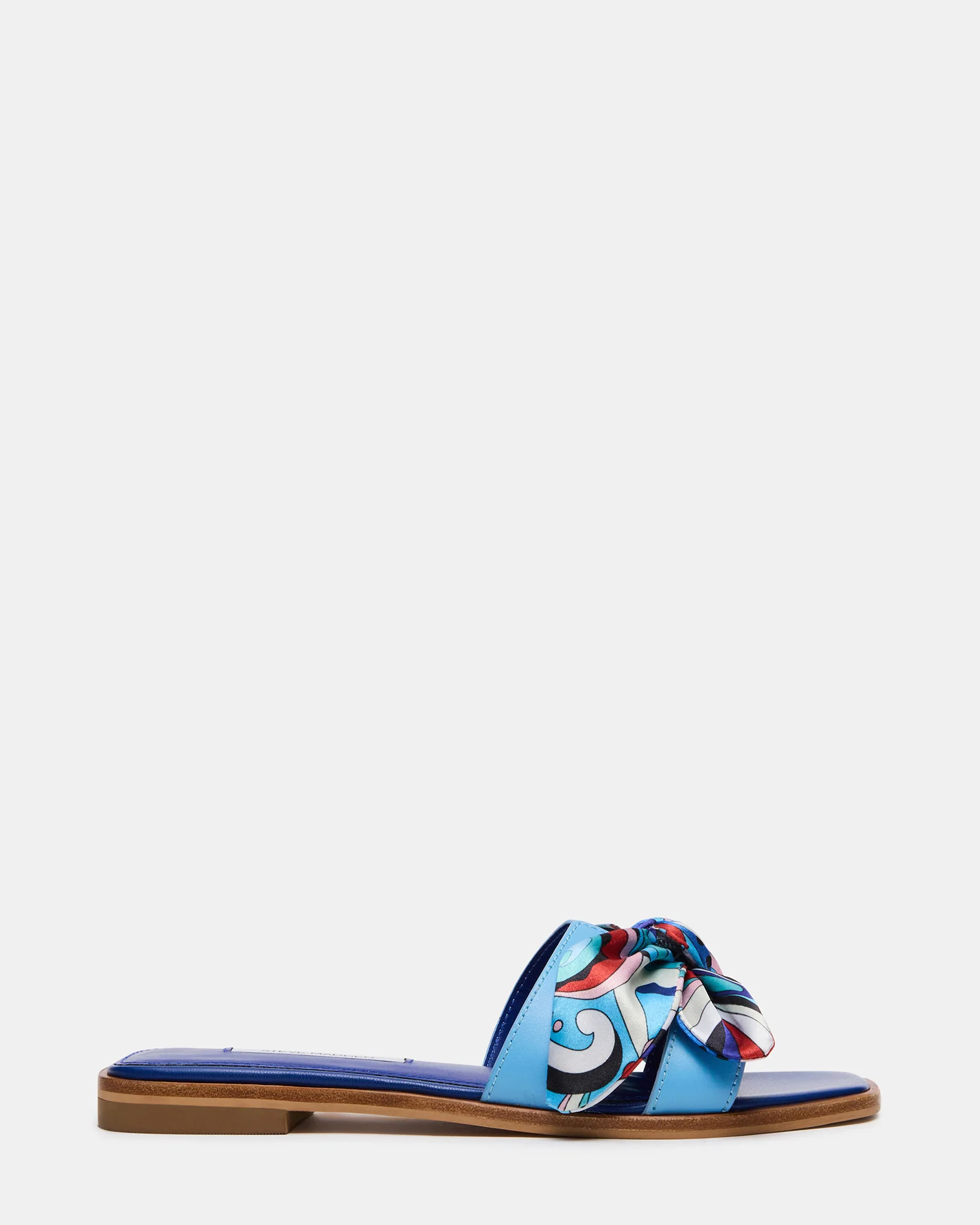 Steve Madden Women's Hadyn Scarf Square Toe Sandals - Blue Multi - Size 6.5 - Leather | Steve Madden (US)