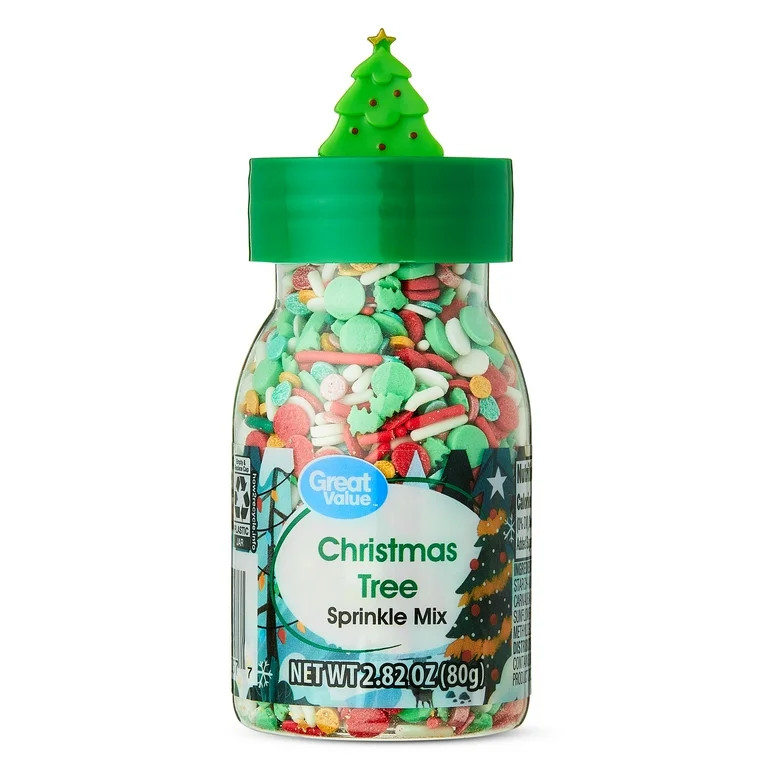 Great Value Christmas Tree Red & Green Dessert Sprinkles, 2.82 oz | Walmart (US)