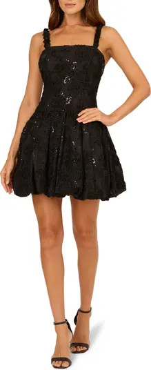 Adrianna Papell Sequin Soutache Bubble Skirt Fit & Flare Cocktail Minidress | Nordstrom | Nordstrom