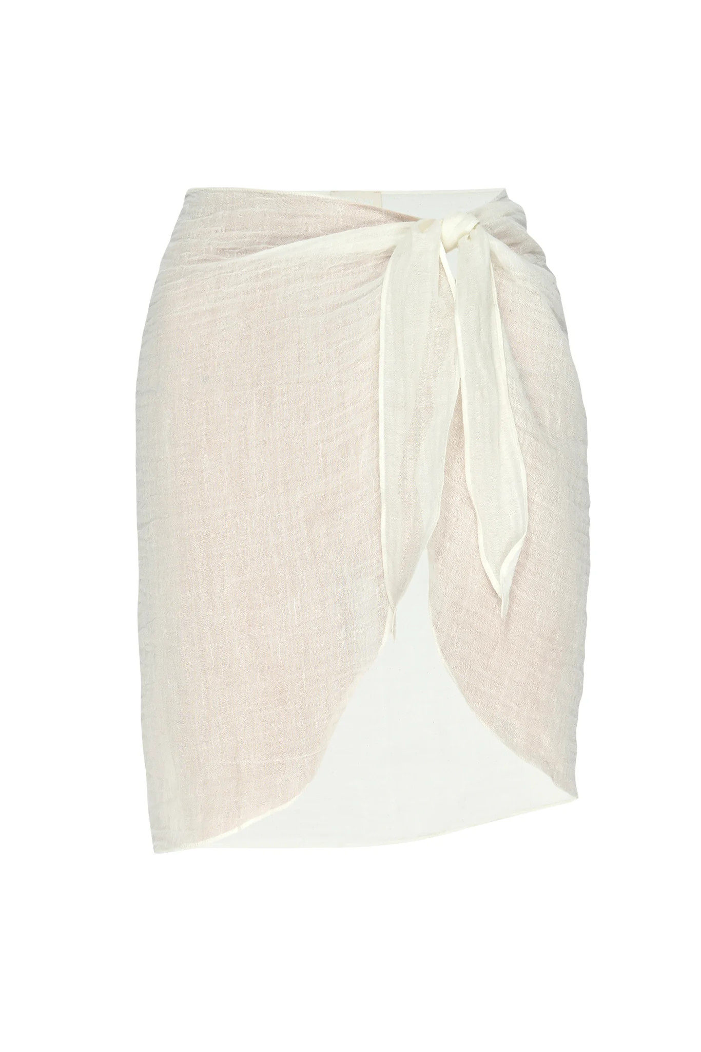 South Beach Sarong - Ivory Crinkle | Monday Swimwear