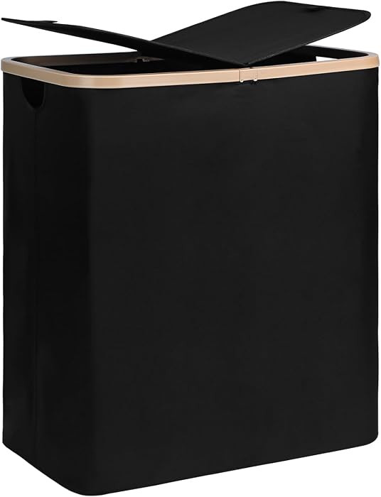 DOKEHOM 160L Extra Large Laundry Hamper with Lid, 2-Section Double Laundry Basket with Removable ... | Amazon (US)