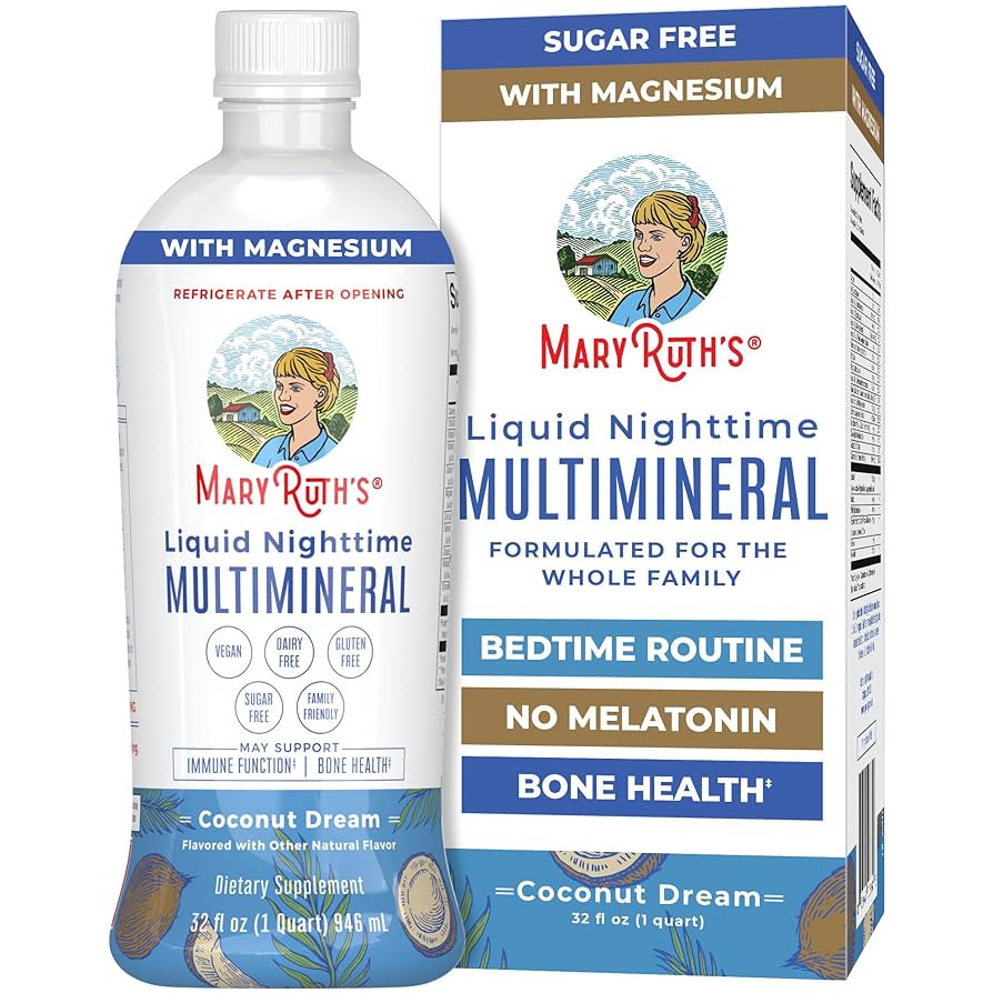 MaryRuth Organics Liquid Nighttime Multimineral | No Melatonin | Bedtime Routine | Magnesium Citr... | Amazon (US)