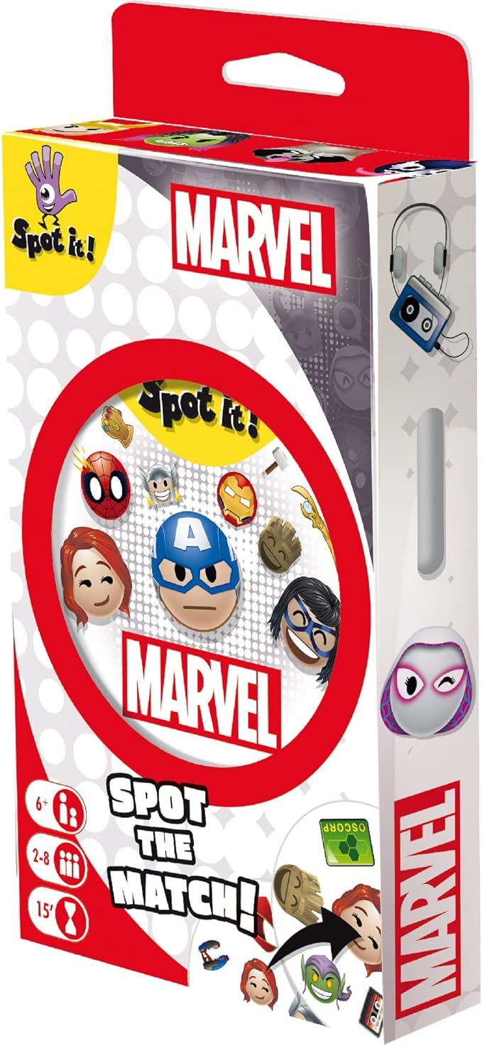 Zygomatic Spot It! Marvel Emojis (Eco-Blister) - Marvel Super Heroes Family Card Game for Superhe... | Amazon (US)