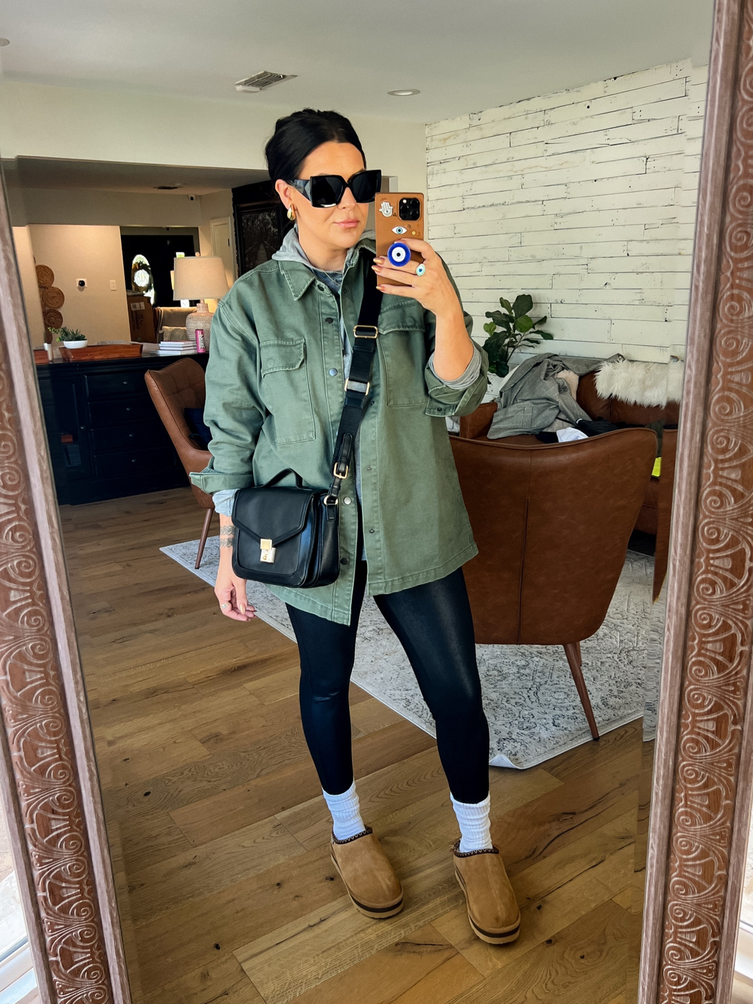 Walmart fall casual outfit:
Grey Hoodie: XXL
Faux Leather Leggings: Large
Men’s Green denim Jacket: Large
Boots: TTS

#LTKfindsunder50 #LTKstyletip #LTKmidsize