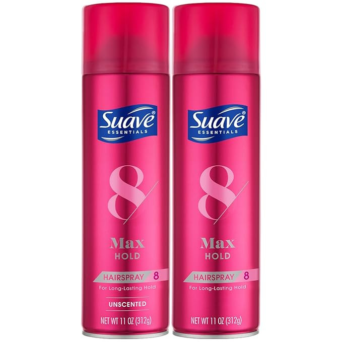 Suave Hairspray Max Hold Variety 2-Pack, Unscented & Scented Formulas – Aerosol Hairspray, 11 O... | Amazon (US)