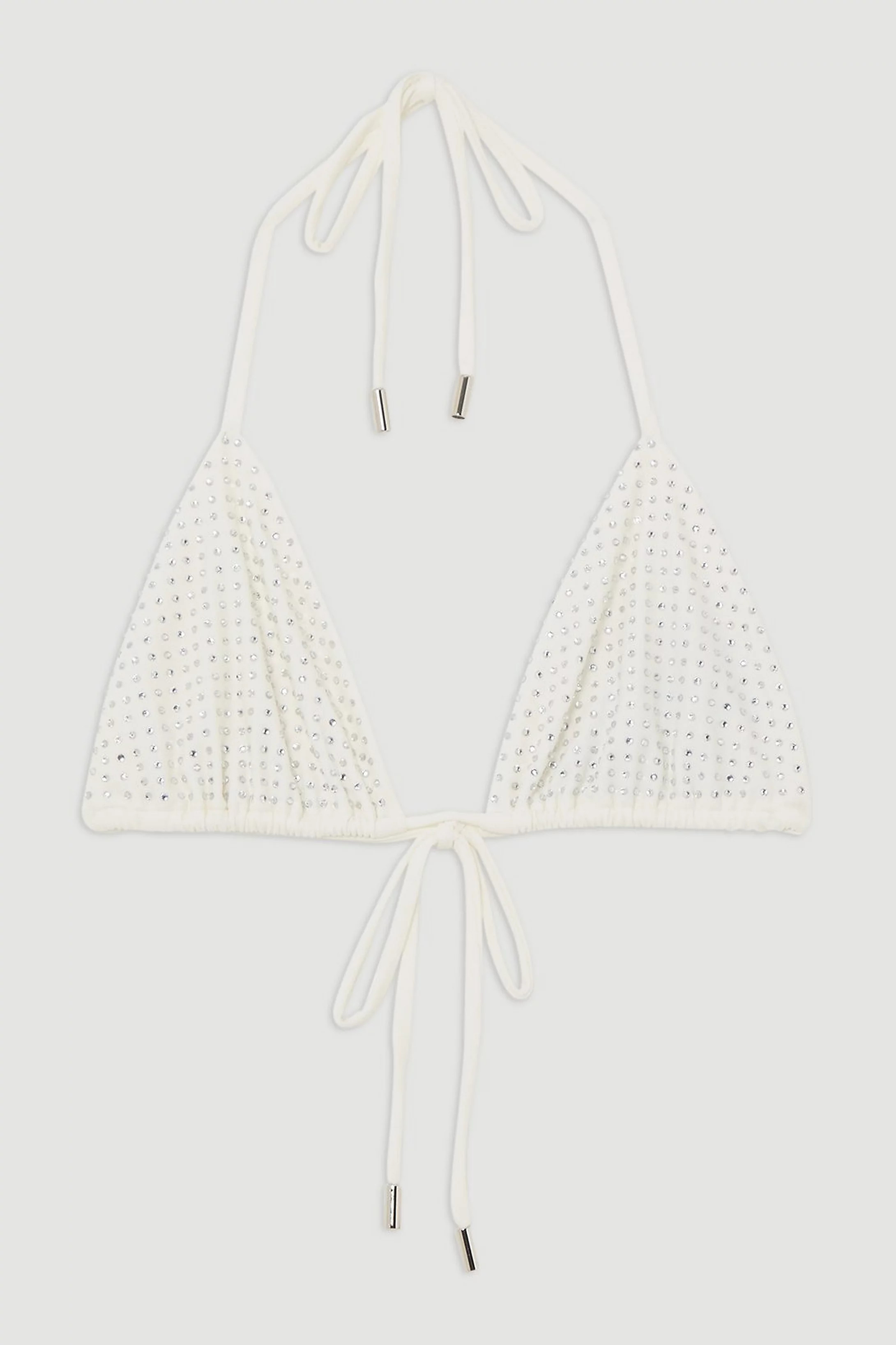 Embellished Triangle Bikini Top | Karen Millen | Karen Millen UK + IE + DE + NL